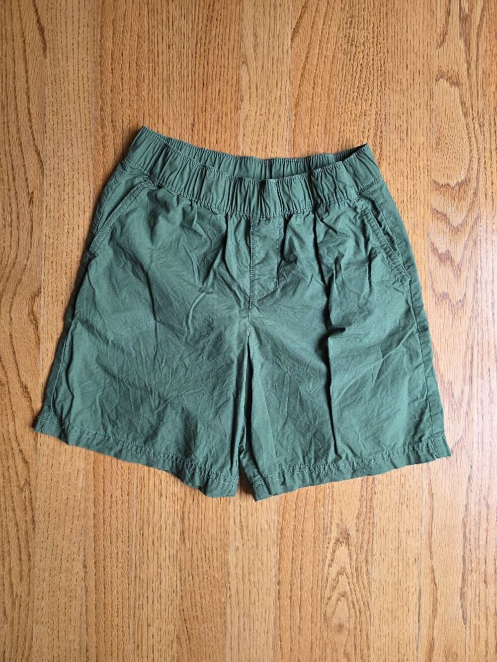 Columbia Boys Pull On Shorts | Medium 10-12 | Army Green Quick Dry Elastic Waist